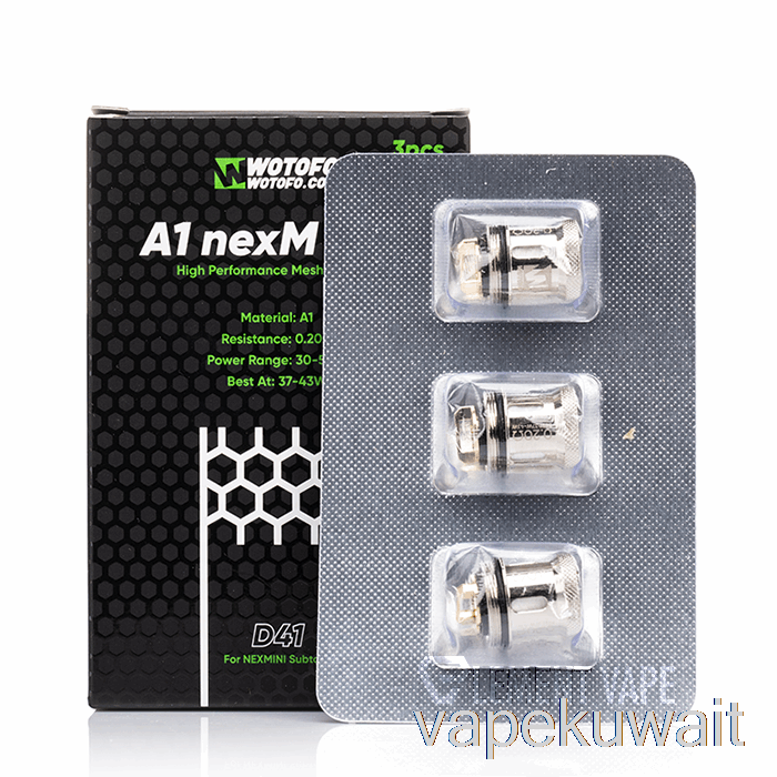 لفائف بديلة Wotofo Nexmini 0.2ohm D41 A1 Nexmesh Coils Vape Pod Kits
